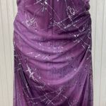 Taboo Vintage 90s Y2K Sparkly Halter Neck Maxi Dress Gown Size 3X Purple Fairy Photo 4