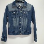 Gap Womens Blue Jean Denim Jacket Size XS Stretch Cotton Distressed Button Front Photo 0