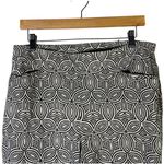 Chico's Chico’s Geometric Print Stretch Pants Womens 12R Black Tan Modern Workwear Photo 2