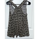 Pink Rose Pink‎ Rose Leopard Print Racerback Tank Top Women's Large Button Front Casual Photo 4