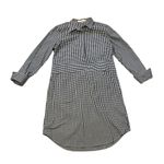 Claridge + King Black Gingham Banded Cotton Shirt Dress, Sz M Size M Photo 6