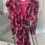 Tanya Taylor Pink Floral Long Sleeve Dress Photo 2