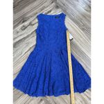 City Studio Juniors Lace Trim Mini Fit & Flare Dress Size 1 Bright Royal Blue Photo 7