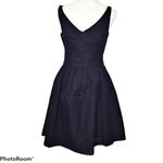 Taylor Black Fit and Flair Strapless Dress Size 2 Photo 2