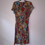 Talbots  Size LP Cotton T Shirt Sun Dress Red Floral Short Sleeve Photo 5