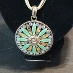 Lia Sophia  silver tone floral pendent necklace Photo 1