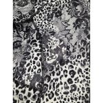 Chico's Zenergy by  Black Gray Stretch Animal Print Full Zip Jacket Size 1 - Med Photo 1