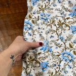 Laura Ashley  Sleeveless Linen Floral Romantic Mini Dress Lace Pockets - 12 Photo 10