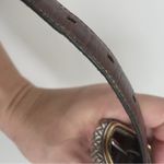 Brighton Belt Marcus Two-Tone Reversible Leather Western Silver Gold Brown Black Photo 3