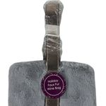NWT Gray Holiday Faux Fur Wine Bag Gift Carrier Winter Bottle Tote Luxe Glam Photo 1