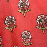 Ro's Garden Daphne Floral Indira Coral Cotton Blouse XS EUC Pink Photo 2