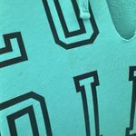 Victoria's Secret PINK  Hoodie Womens Medium Teal Oversized Tunic Logo Casual Photo 5