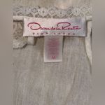 Oscar de la Renta  Lace Trim Tiered Nightgown Slip Dress Cottagecore Prairie M Photo 3