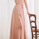 Reformation Sleeveless V-Neck Peppermint Maxi Wrap Dress Size XS Formal Bridal Photo 1