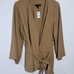Lane Bryant NWT  Perfect Drape Belted Jacket In Tan Size 14‎ Photo 1