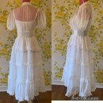 White midi dress with belt size S Photo 0