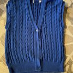 Vintage 1970’s Sweater Vest Blue Size L Photo 0