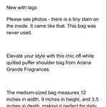 Ariana Grande  Cream Quilted Hobo Bag Photo 12
