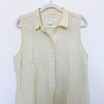 Liz Claiborne Linen Blend Dress Butter Yellow Size M Lagom Summer Coastal Photo 1