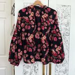 Olivia James the label Emory bird print button down Black Photo 5