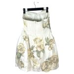 Anthropologie By  Strapless Floral Applique Mini Dress Sweetheart Cream Medium Photo 6
