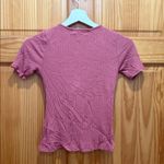 Urban Outfitters  Ribbed Dusty Pink Size Small Tie Front Top Photo 4