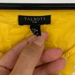 Talbots Embroidered Floral Top Sz 22W Cottagecore Boho Eyelet Scallop Yellow Photo 7