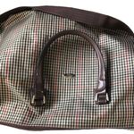 Diane Von Furstenberg VTG DVF Plaid Weekender Carry On Personal Travel Bag Shoulder Strap Large 20X17” Photo 3