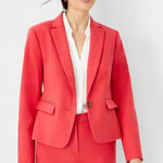 Ann Taylor Women’s Coral Pink One-Button Blazer Size 4 NWT Photo 0