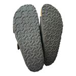 Birkenstock Arizona Black Leather Copper Buckle Two Strap Slide Sandal Photo 5