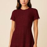 Altar'd State Altar’d State Maroon Lace Short Sleeve Dress Size Medium Photo 0