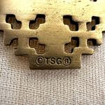 Vintage Terra Sancta Guild Cross pendant necklace on cord Gold Photo 4