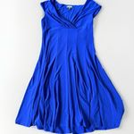Lauren Ralph Lauren Plus 14 Career Dress Royal Blue Fit & Flare Swing Jersey Photo 2