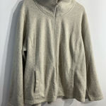 Faded Glory Womans  Full Zip Fleece Jacket 3 X 22w-24w Oatmeal Pockets Photo 0