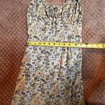 Hollister Floral Side Slit Midi Yellow Green Dress SZ S Feminine Fairycore Girly Photo 8