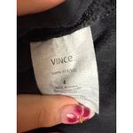 Vince  100% Silk Long Sleeve Black Tunic Mini Dress with Pockets Size 4 Photo 4