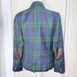 J.Crew wool preppy Plaid Women's Blazer Blue and Green schoolboy size 4 Photo 2