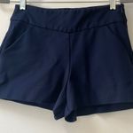 ZARA  | Navy Blue Women’s Structured Cotton Shorts Small Photo 0