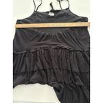 Free People  Beach Noelle Mini Dress Size Small Black Tiered Whimsigoth Witchy Photo 7