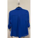 EXPRESS The Portofino Blue Button Down Long Sleeve Shirt Photo 3