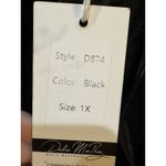 Dalia MacPhee Black Velvet Dress Size 1X Surplice Sheer Celestial Whimsy goth Photo 7