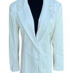S’EDGE FAUX LEATHER WHITE JACKET BLAZER SIZE SMALL Photo 0