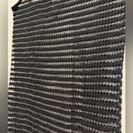 BKE  Women’s Black See-Through Mesh Tank Top Size L Semi Sheer Striped Detail Photo 5