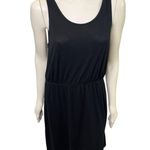H&M Black Sleeveless Jersey Tank Fit & Flare Dress Elastic Waistline NWOT Large Photo 7