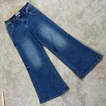 Bayeas Authentic Style Carpenter Wide Leg Flare Jeans High Rise in Sweet Blue 25 Photo 4