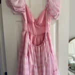 Pink Gingham Mini Dress Size M Photo 1
