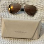 Michael Kors  Rose Gold Aviator Sunglasses In Case Photo 1