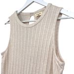 World Market Ivory Sleeveless Knit Cropped Jumpsuit Women’s Size L/XL Photo 1