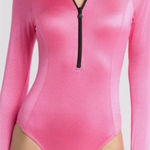 Betsey Johnson Betsey‎ Johnson Long Sleeve One Piece Swimsuit Pink S Photo 0