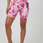 Gottez Peach Skin Collection Pink Tie Dye High Waist Athletic Shorts Size M Photo 0